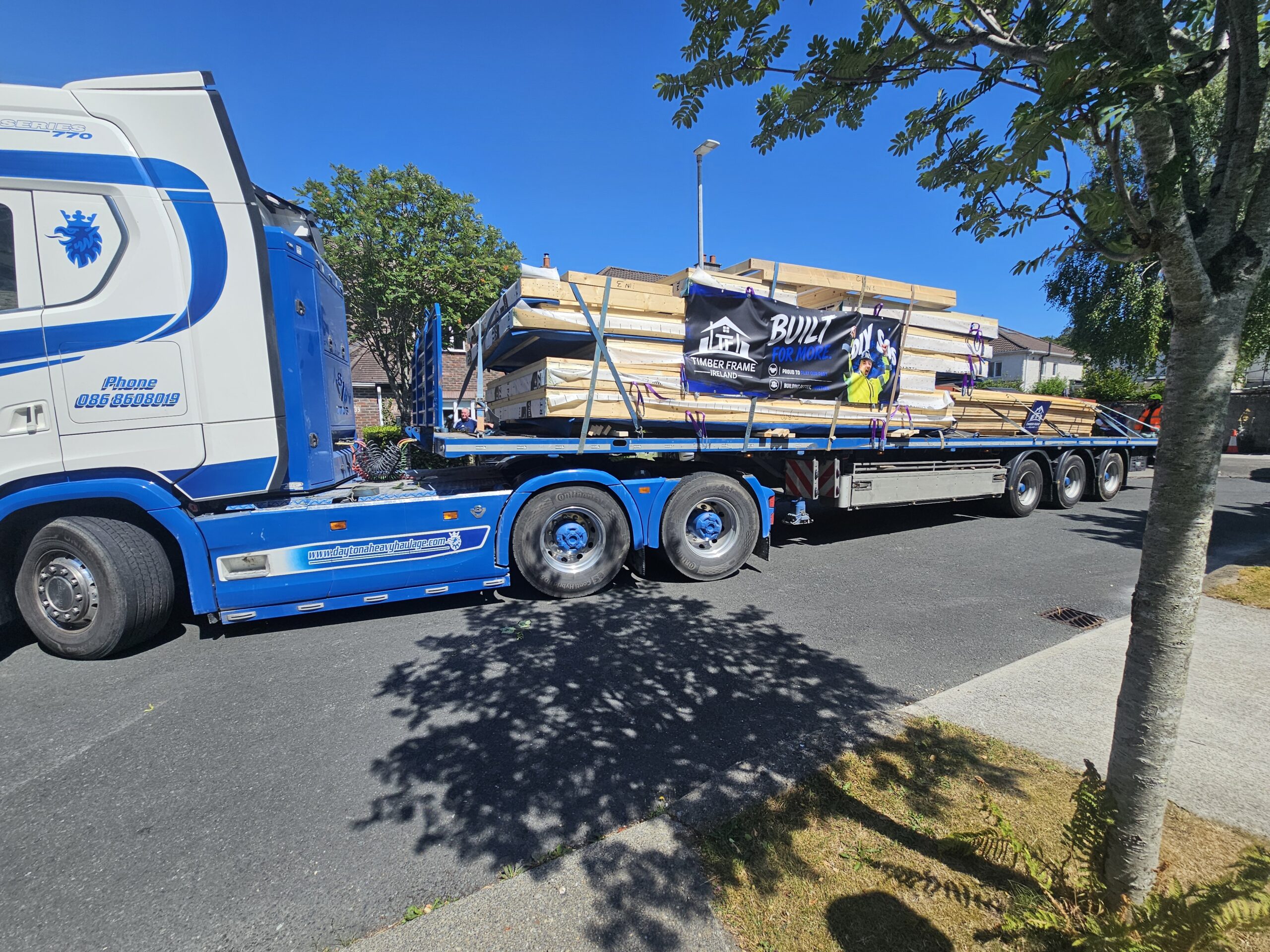 Timber Frame Ireland DIY SOS The Big Build delivery